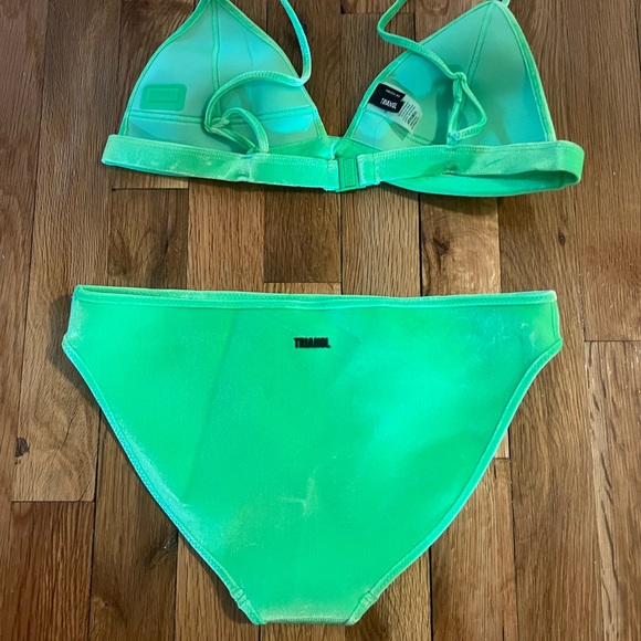 Triangl brand florescent lime green size medium bikini. Great condition! - Picture 2 of 6